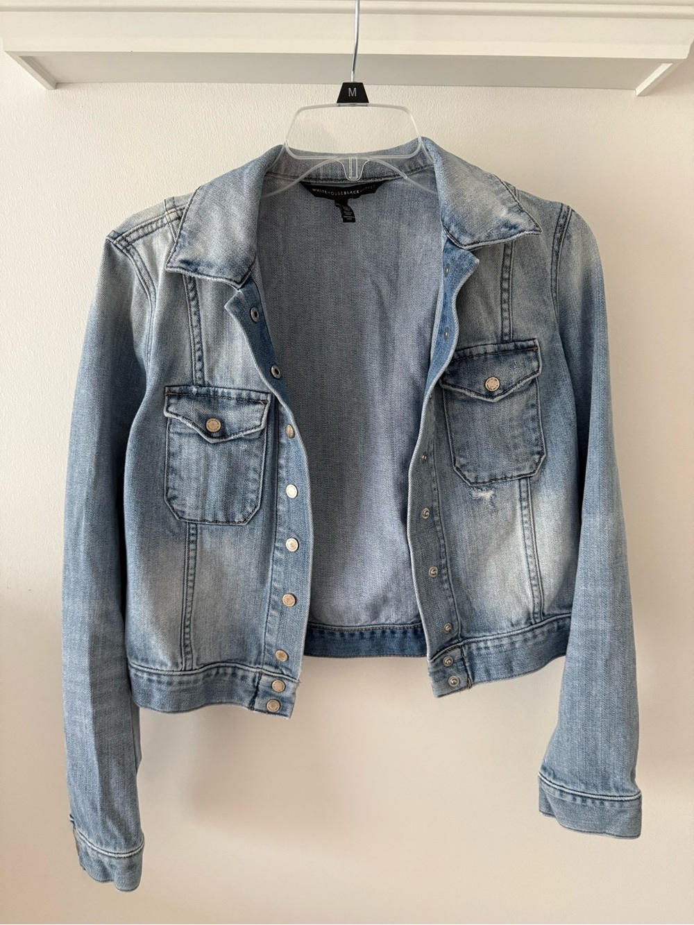 White House Black Market Light Blue Denim Jean Jacket